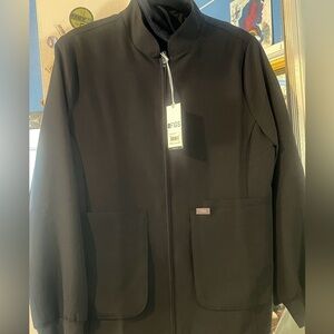 Figs, Sebina Black Scrub Jacket, New